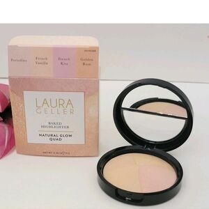 LAURA GELLER BAKED HIGHLIGHTER NATURAL GLOW QUAD 0.26 oz FRENCH VANILLA QUAD
